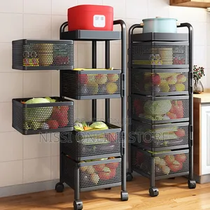 Metallic Rotating Multifunctional Trolley