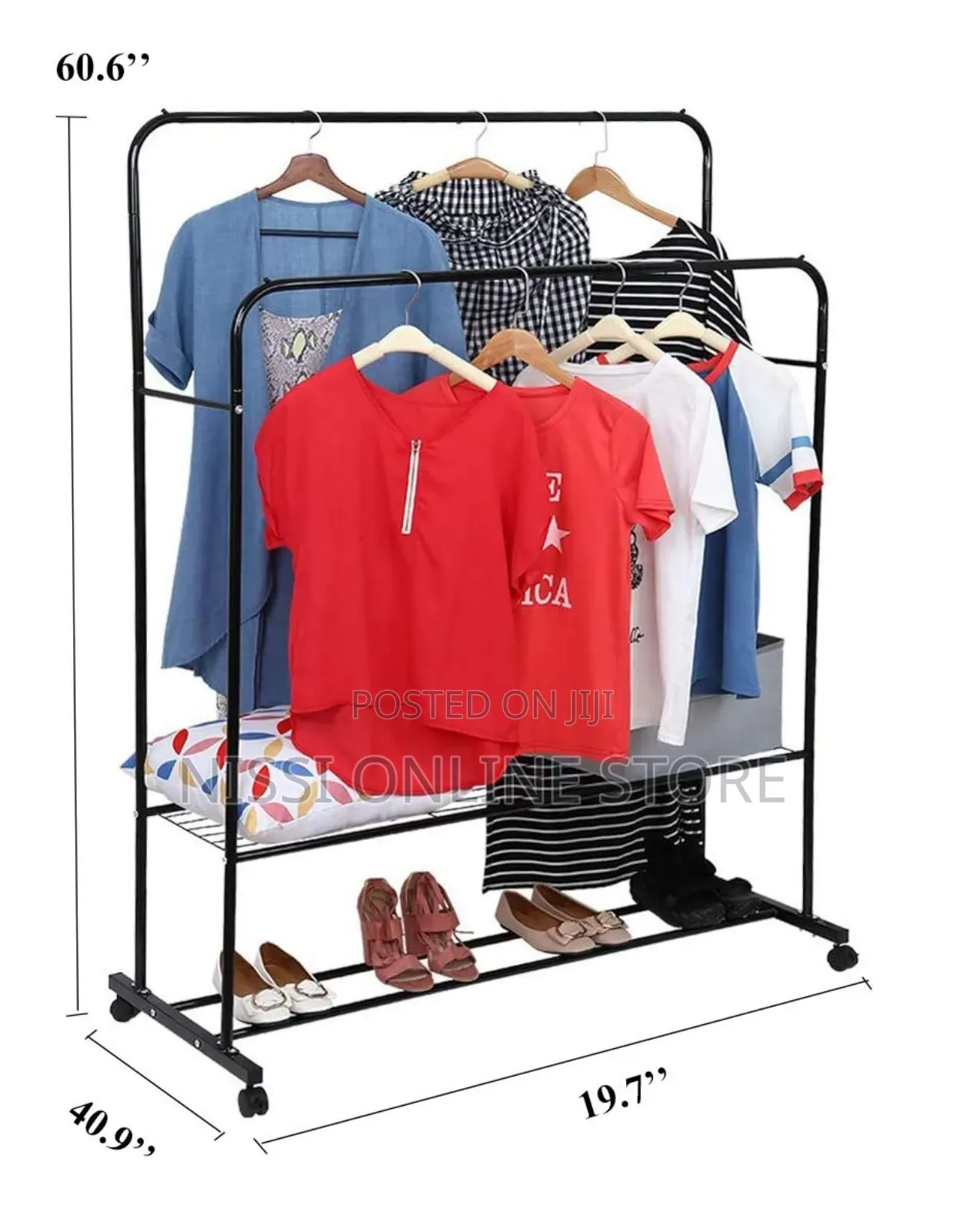 Clothes Rack With Wheels