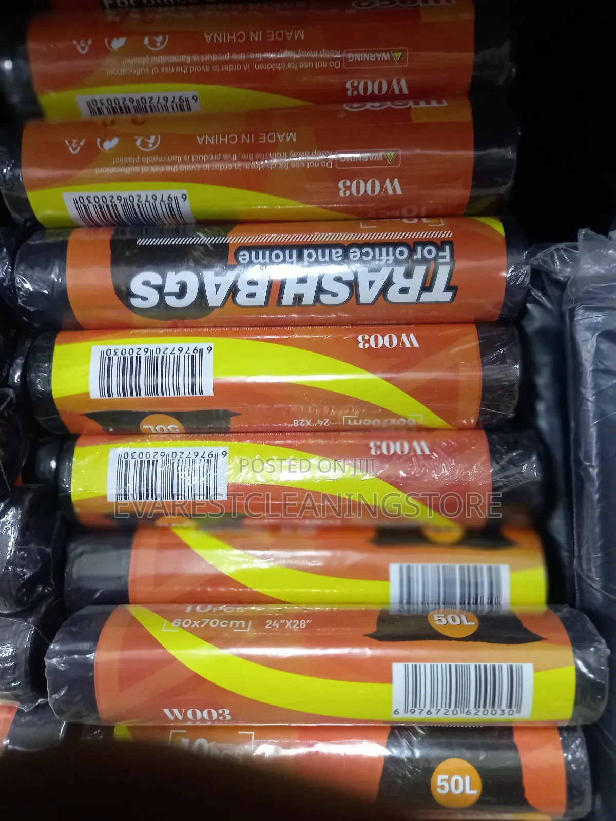 Trash Garbage Bags Rolls 50ltrs Capacity