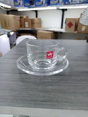 Coffee Sets Glass Coffee 6cups and 6saucers.