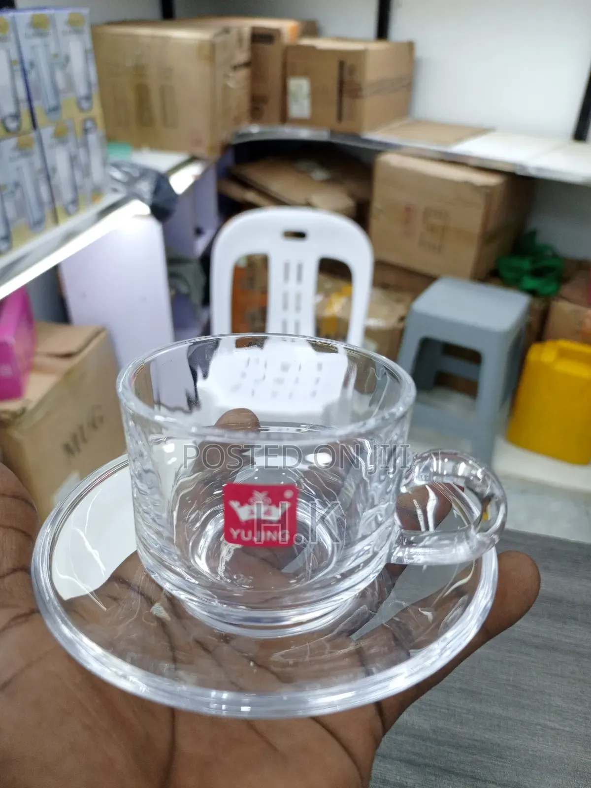 Coffee Sets Glass Coffee 6cups and 6saucers.