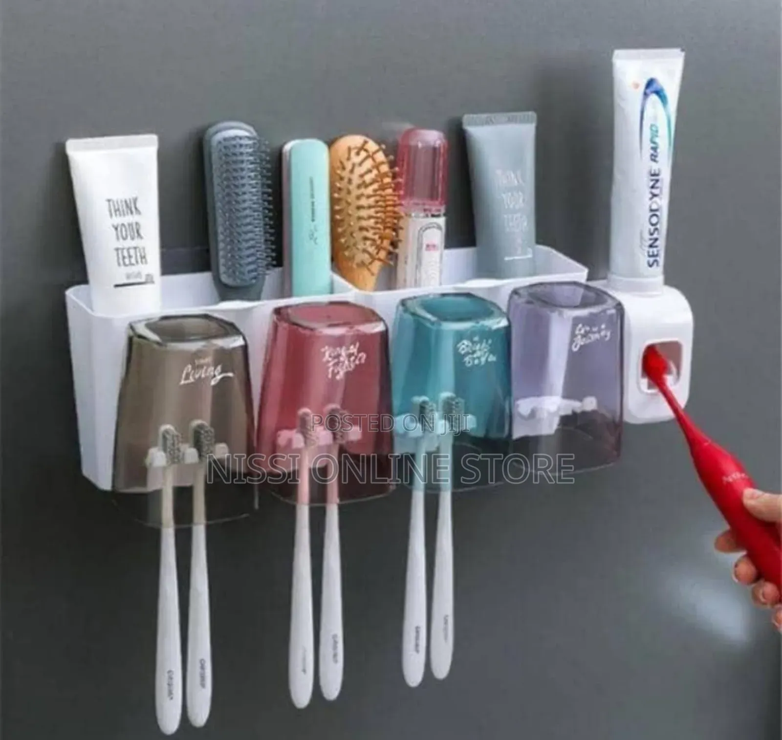 Classic Toothpaste Dispenser and Toothbrush Holder