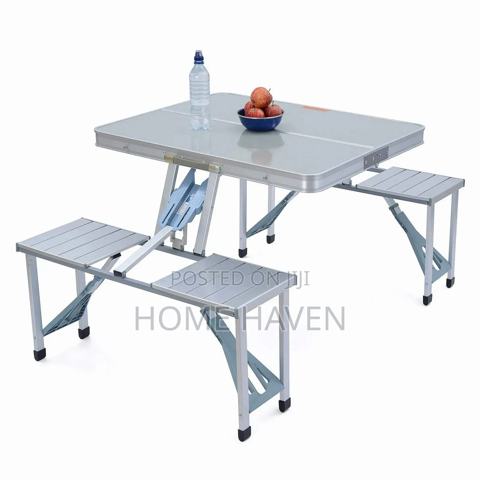 Aluminum Portable Folding Picnic Table and Chairs