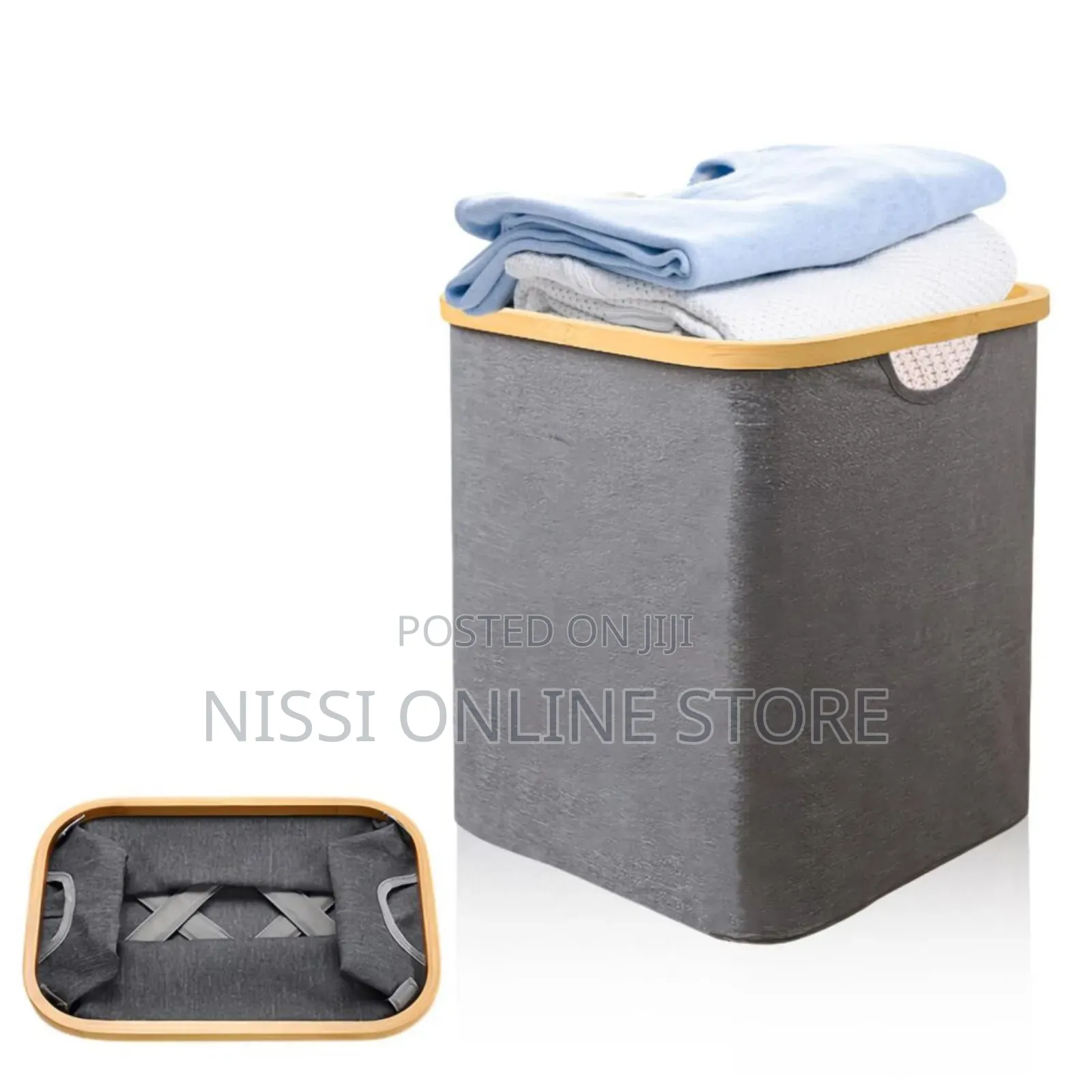 Foldable Bamboo Laundry Basket