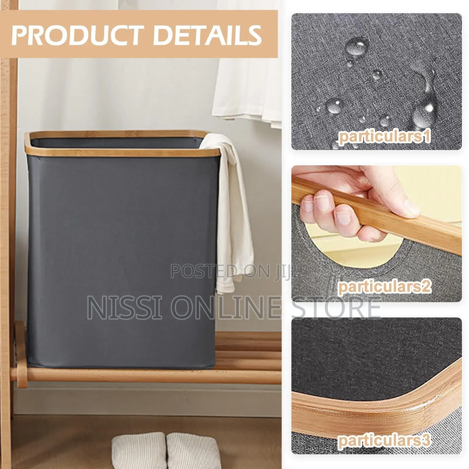 Foldable Bamboo Laundry Basket