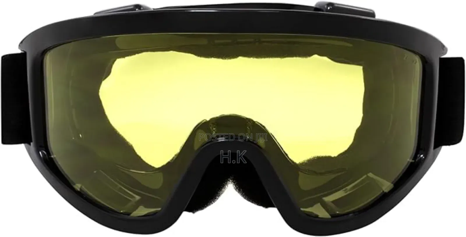 Eyewear Vulture Motorcycle Goggles (Black Frame/Yellow Lens)