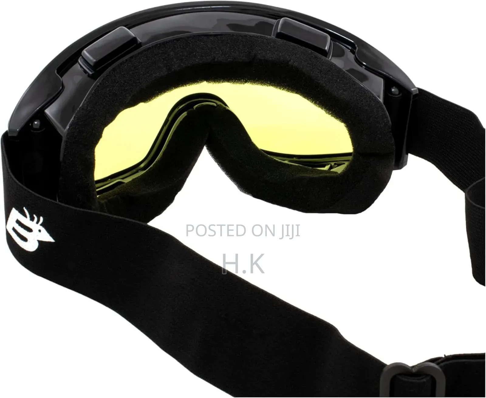 Eyewear Vulture Motorcycle Goggles (Black Frame/Yellow Lens)