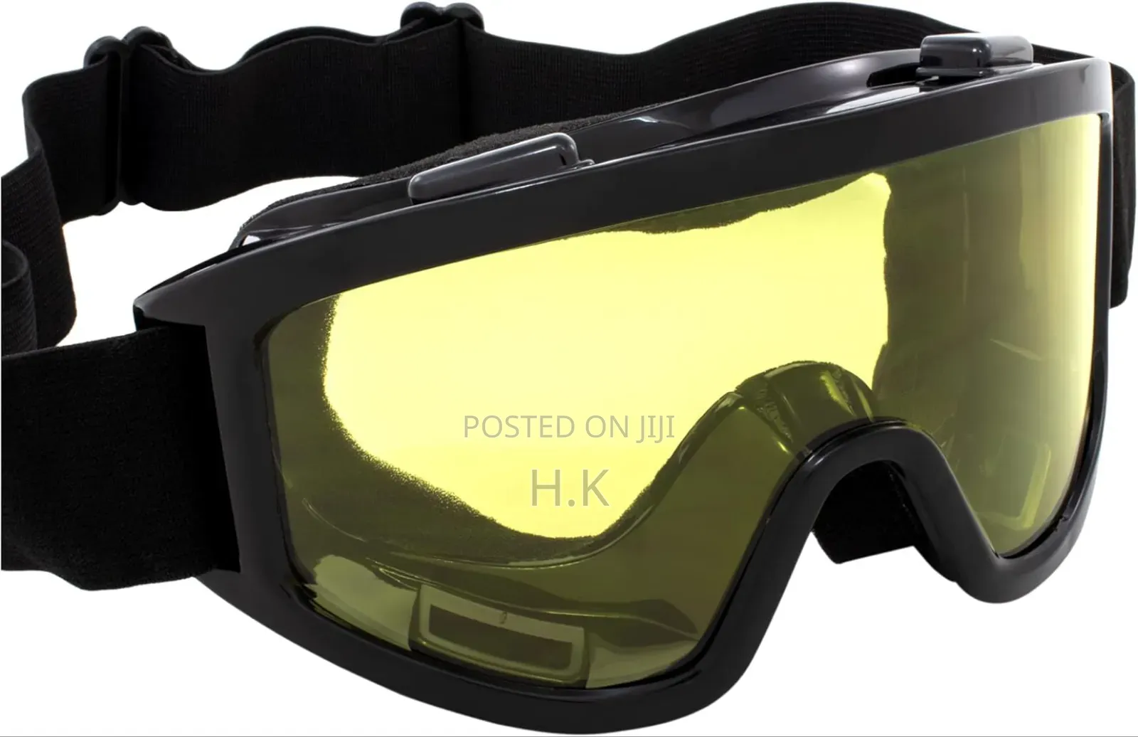 Eyewear Vulture Motorcycle Goggles (Black Frame/Yellow Lens)