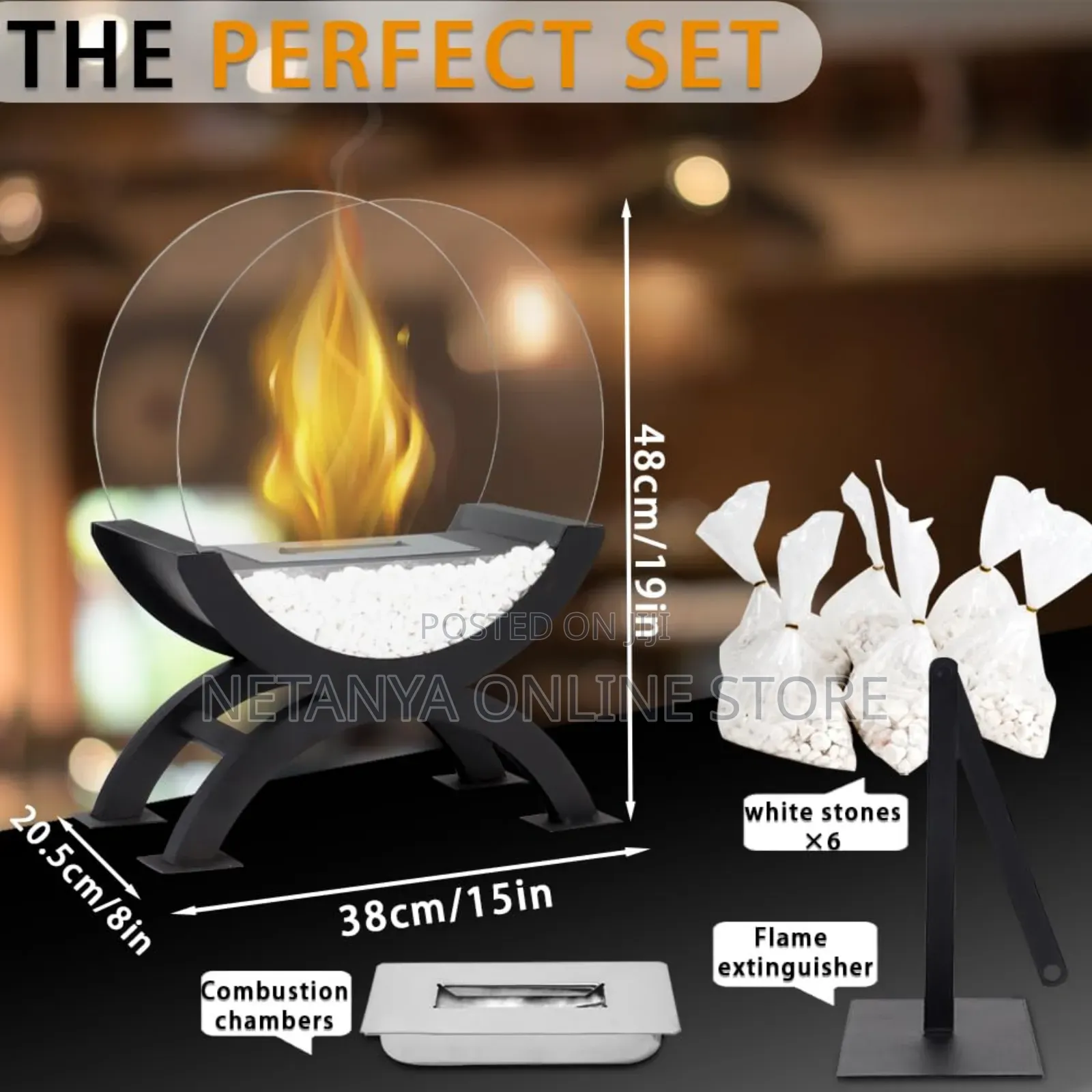 Portable Bio Ethanol Fire Place