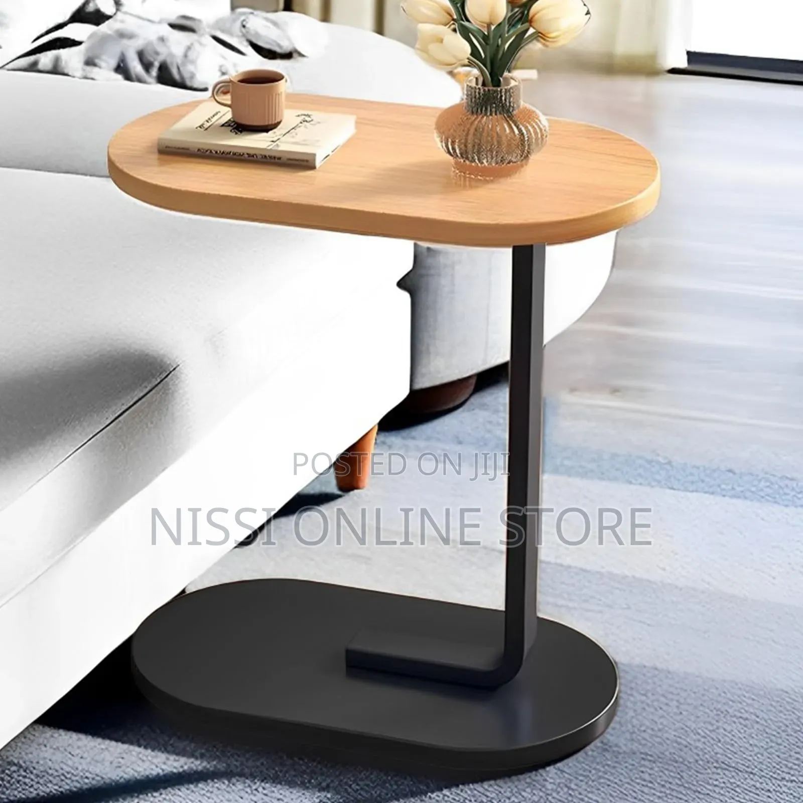 C Shaped Modern End Table