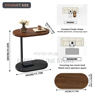 C Shaped Modern End Table