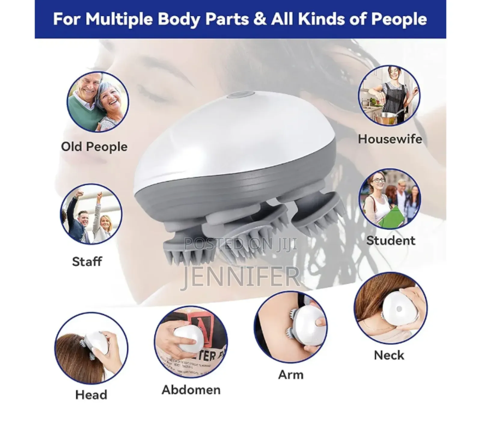 Electric Charging Smart Head Massager