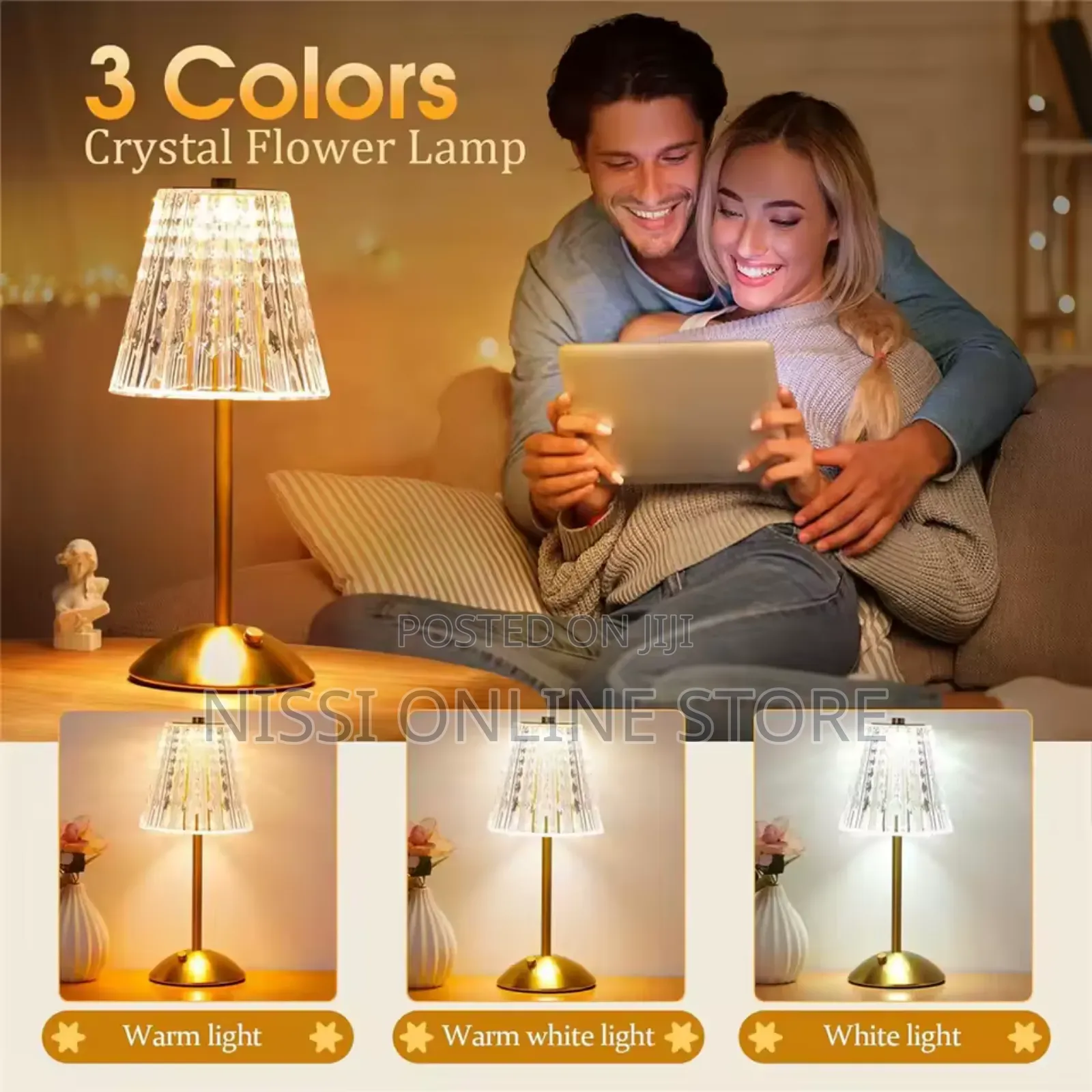 Rechargeable Crystal Table Lamp