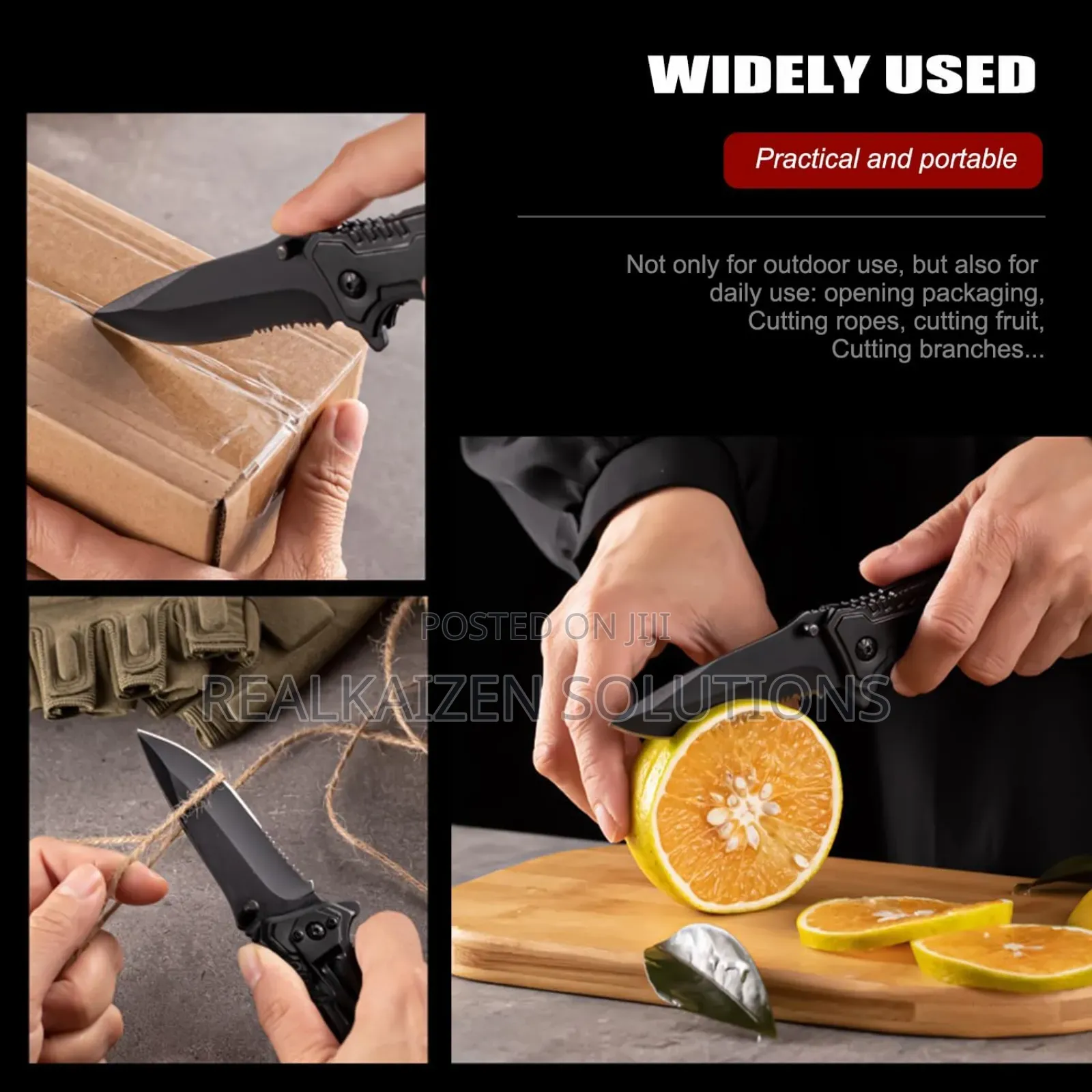 Outdoor Folding Knife With Emergency Glass Breaker| Cutter