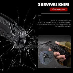 Outdoor Folding Knife With Emergency Glass Breaker| Cutter