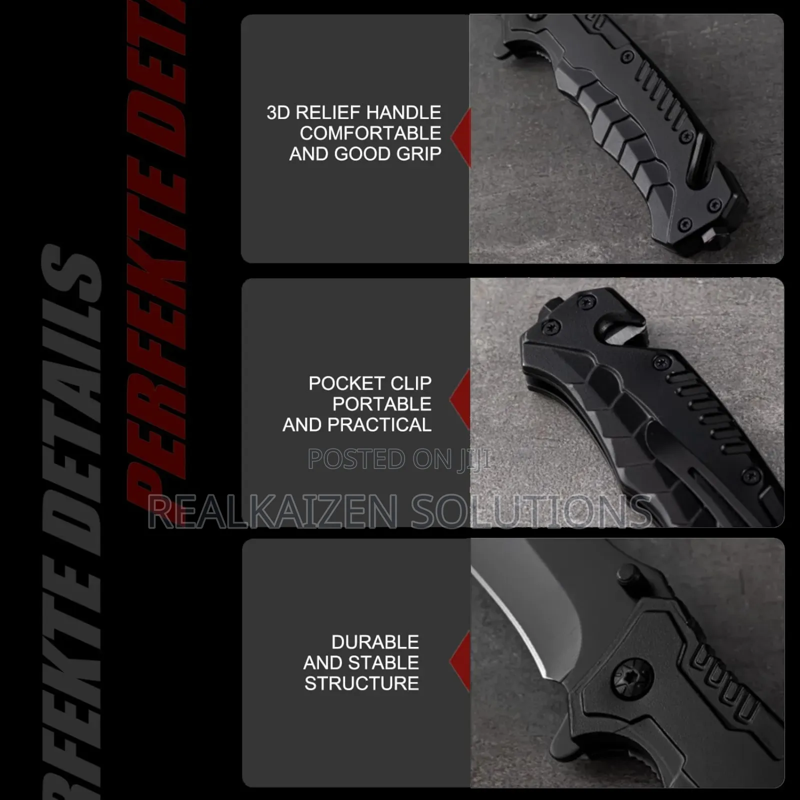 Outdoor Folding Knife With Emergency Glass Breaker| Cutter