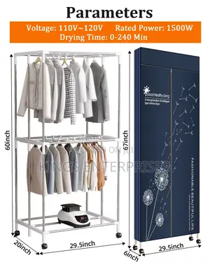 Portable and Foldable Clothes Drying Wardrobe