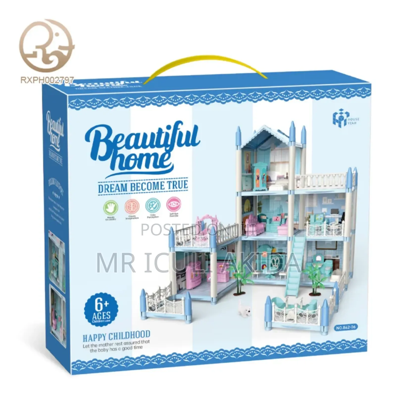 Happy Childhood Kid Gift Doll Princess Castle Assembly House