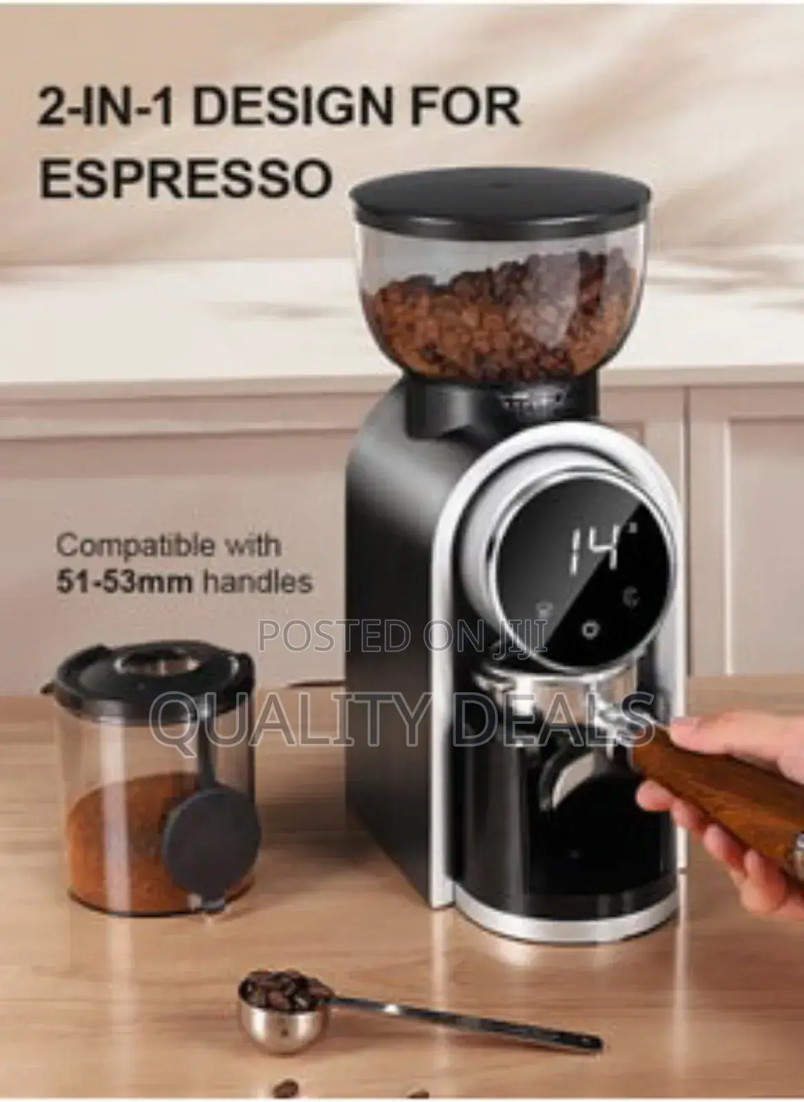 2in1 Automatic Conical Burr Coffee Grinder
