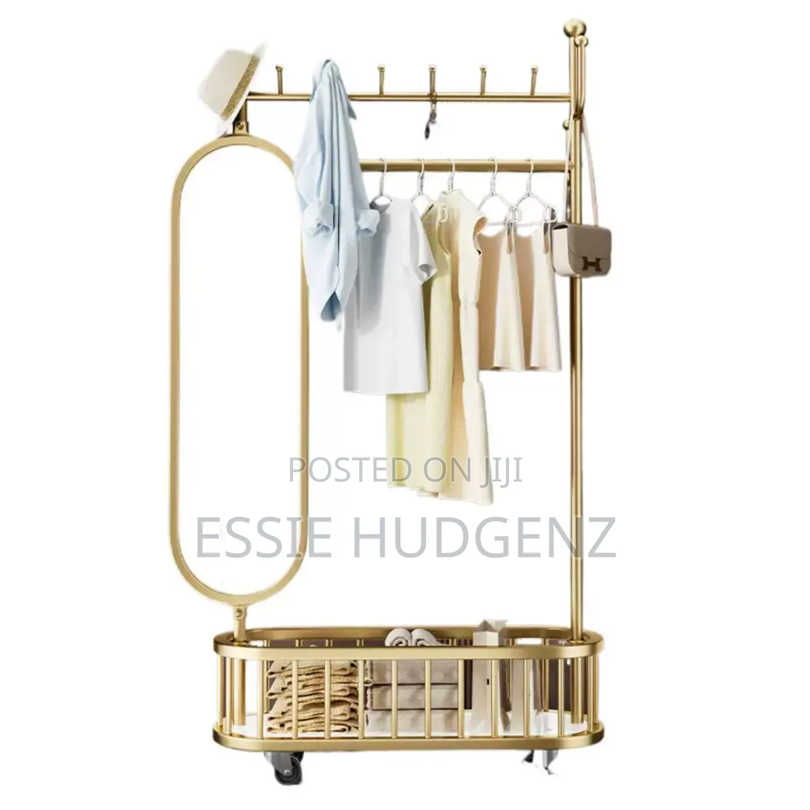 2in1 Clothes Rack With Mirror