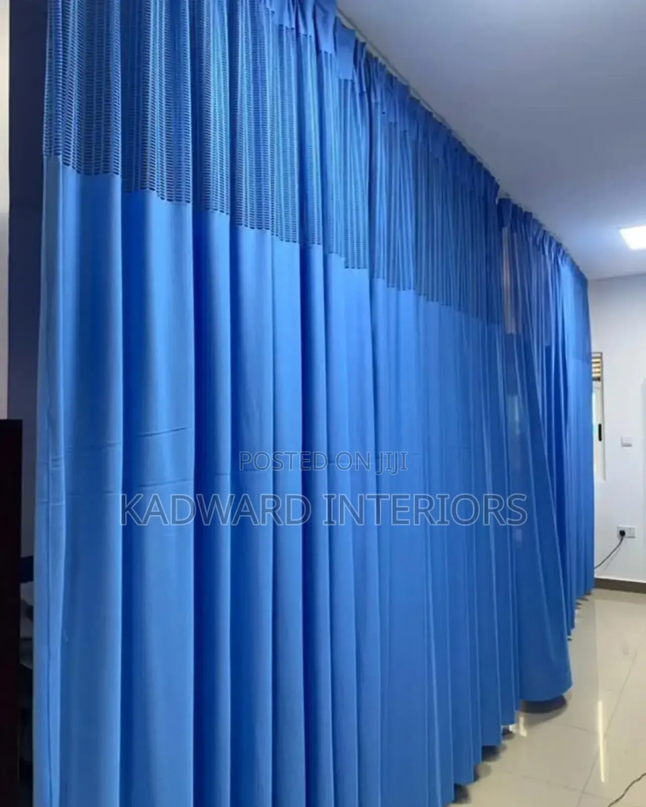 Blue Lovely Hospital Curtains Per Metre