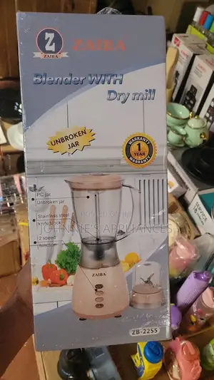 Zaiba Blender With Dry Mill Unbreakable Jar