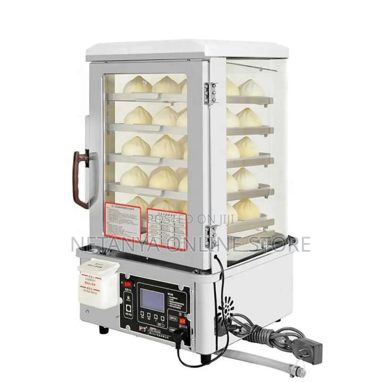 Glass Display Dumpling Food Steamer