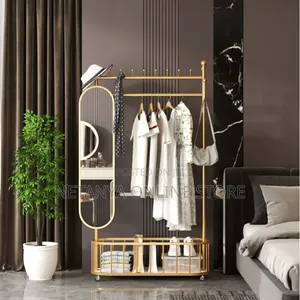 Elegant Clothes Rack With Dressing Mirror