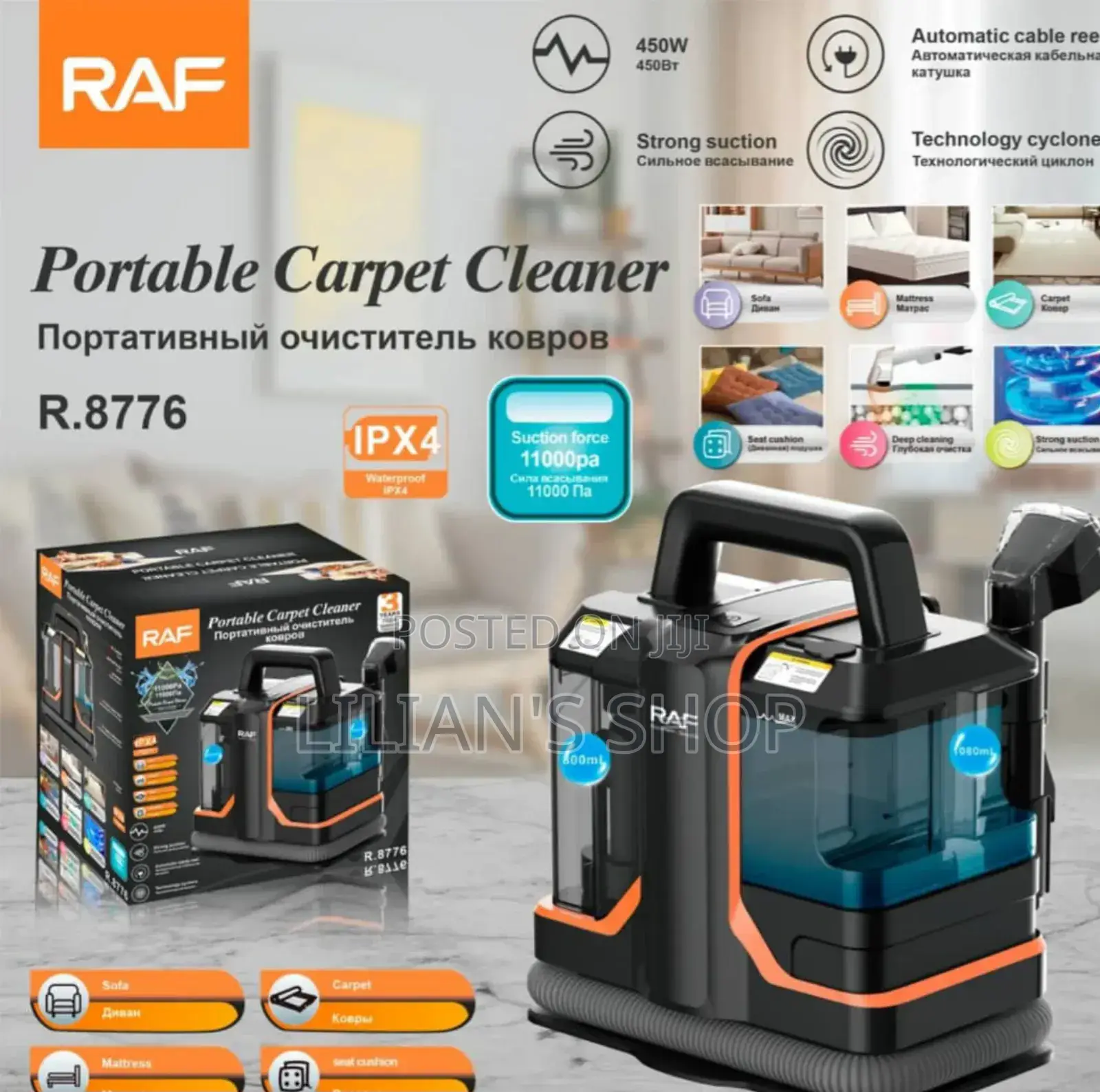 Raf Portable Carpet Cleaner (Model R.8776)