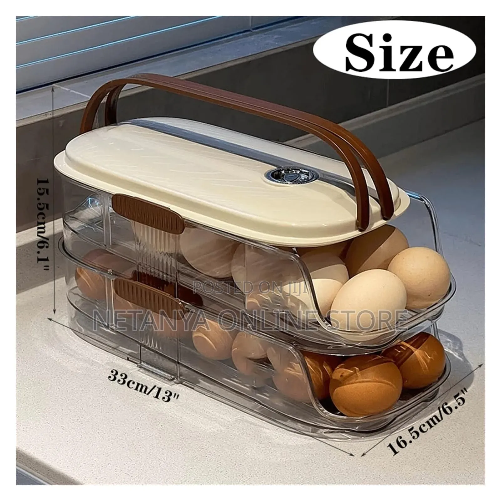 2 Layers Eggs Rotating Organizer