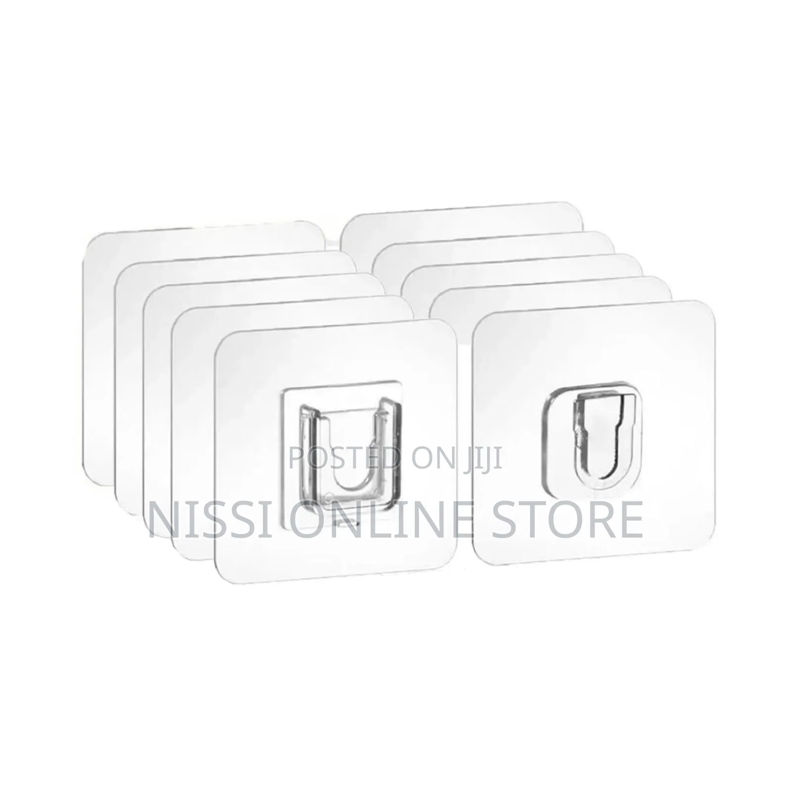 Goderat Transparent Double Sided Adhesive Wall Hooks