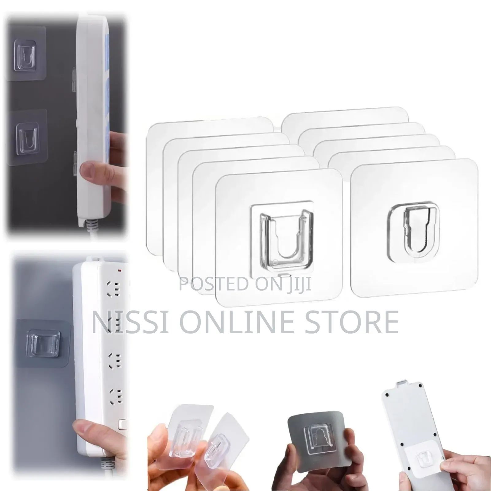 Goderat Transparent Double Sided Adhesive Wall Hooks