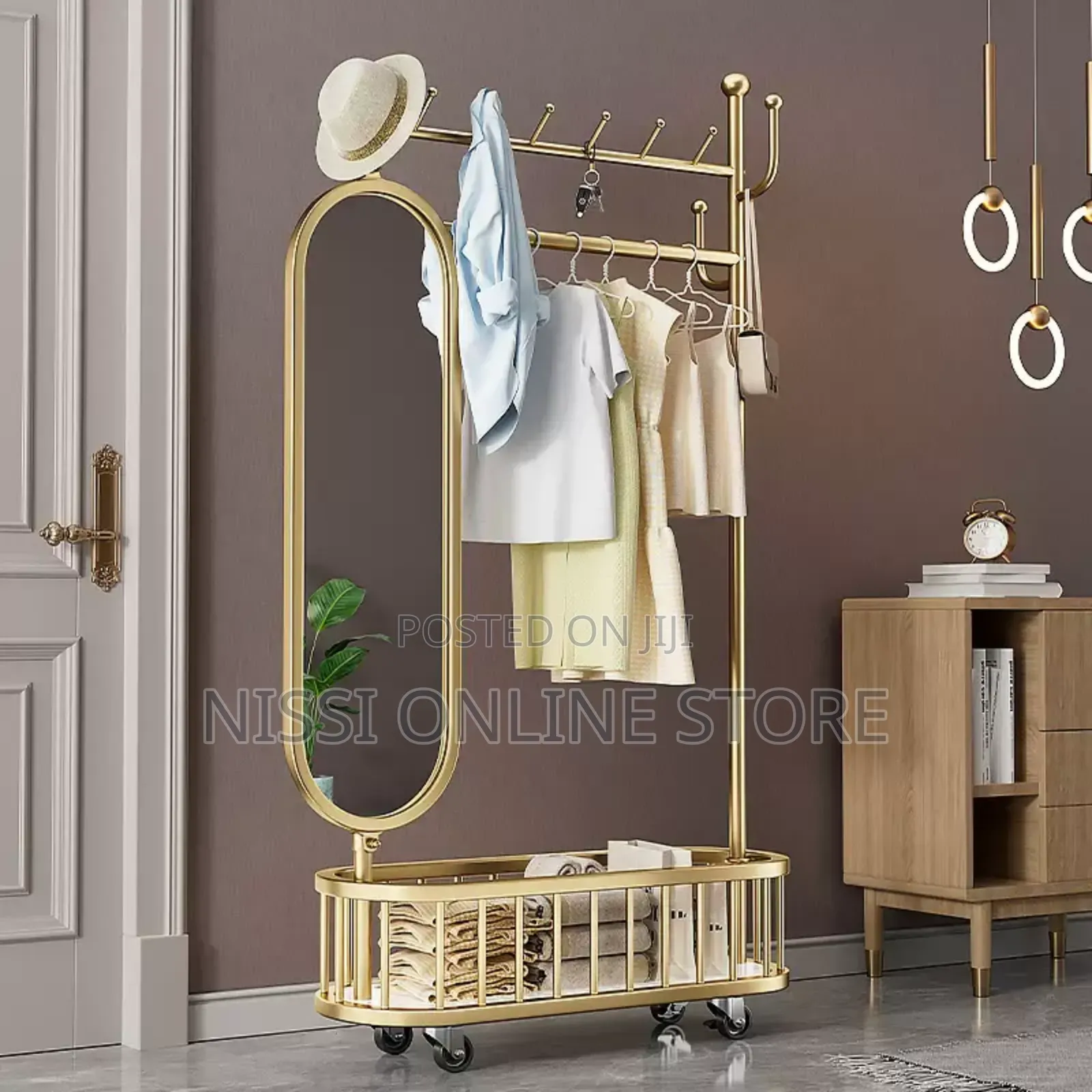 Full Body Mirror Floor Hanger for Clothes