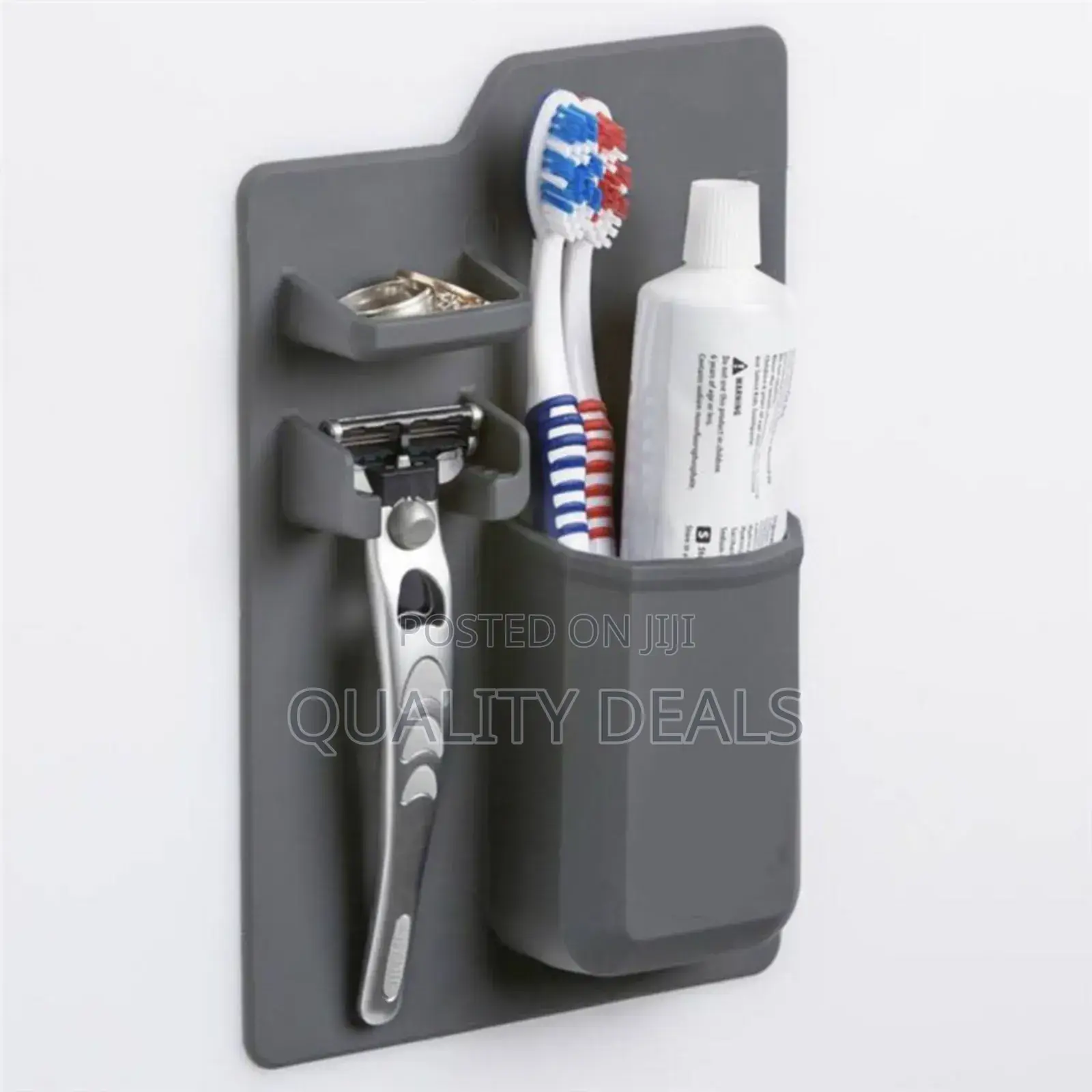 Wall Mount Toothbrush and Shaver Storage Rack