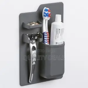 Wall Mount Toothbrush and Shaver Storage Rack