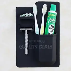 Wall Mount Toothbrush and Shaver Storage Rack