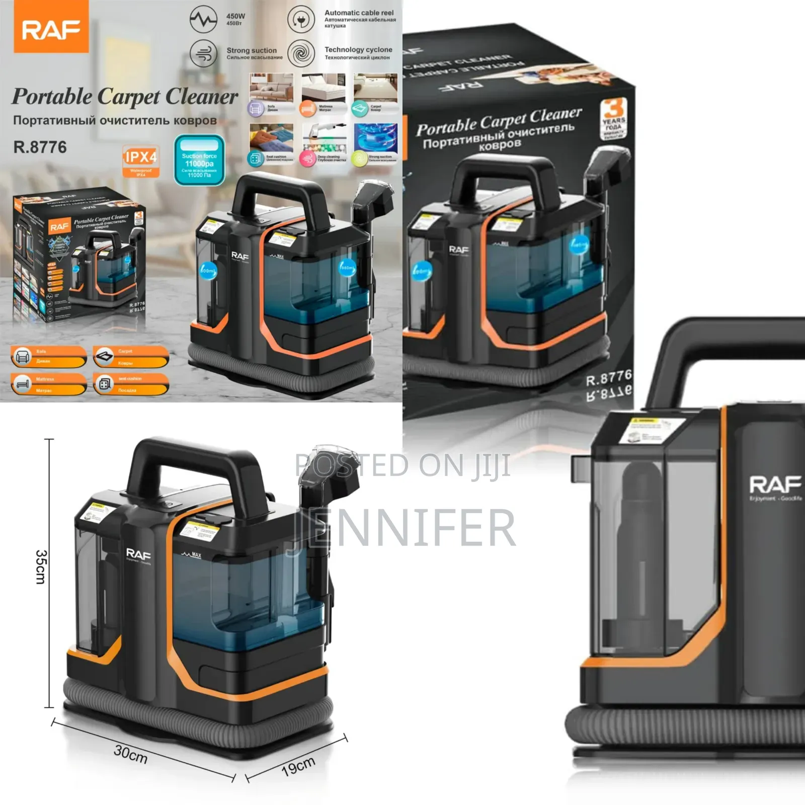 Raf Portable Carpet Cleaner (Model R.8776)