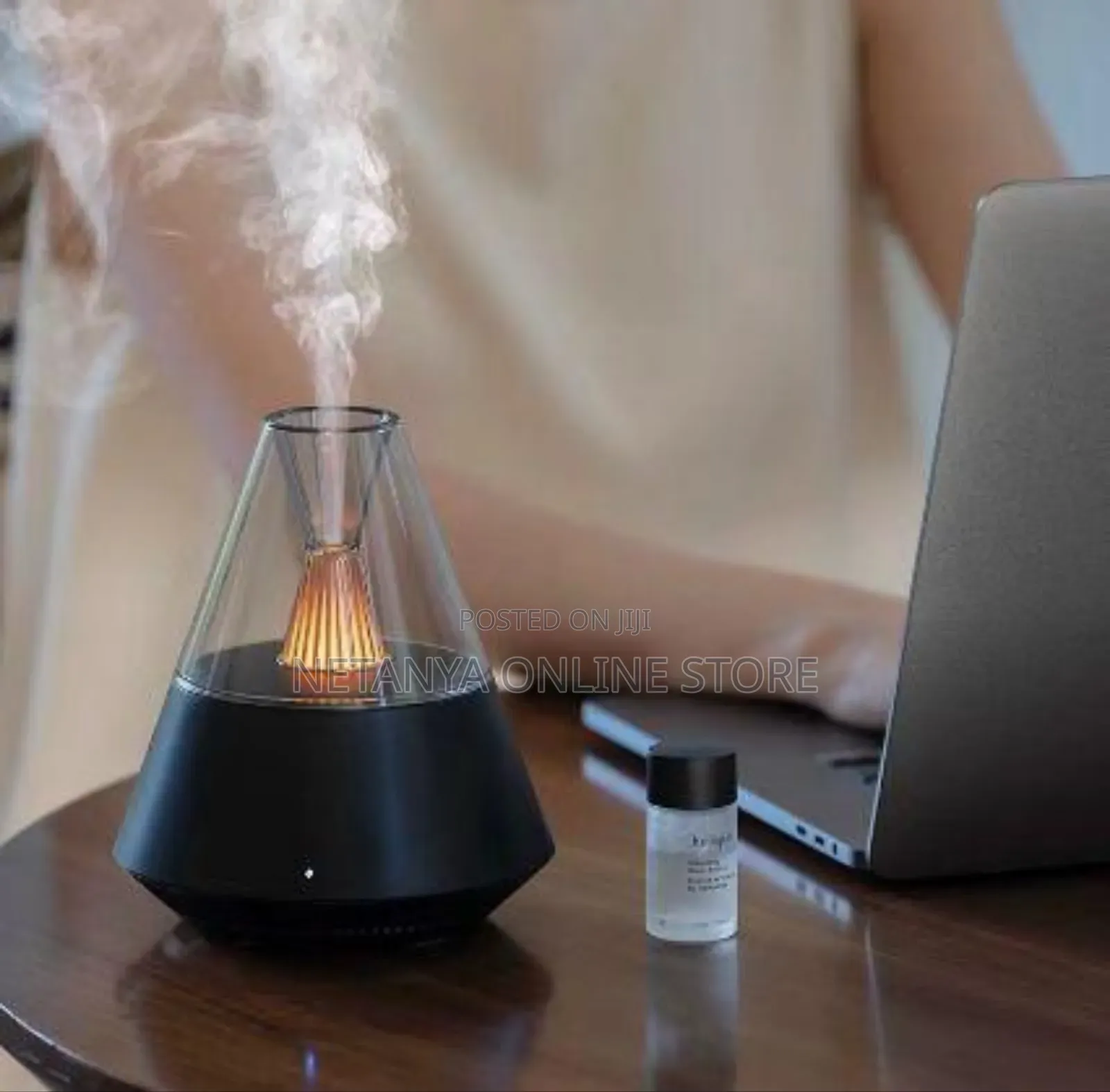Ultrasonic Realistic Flame Aroma Humidifier