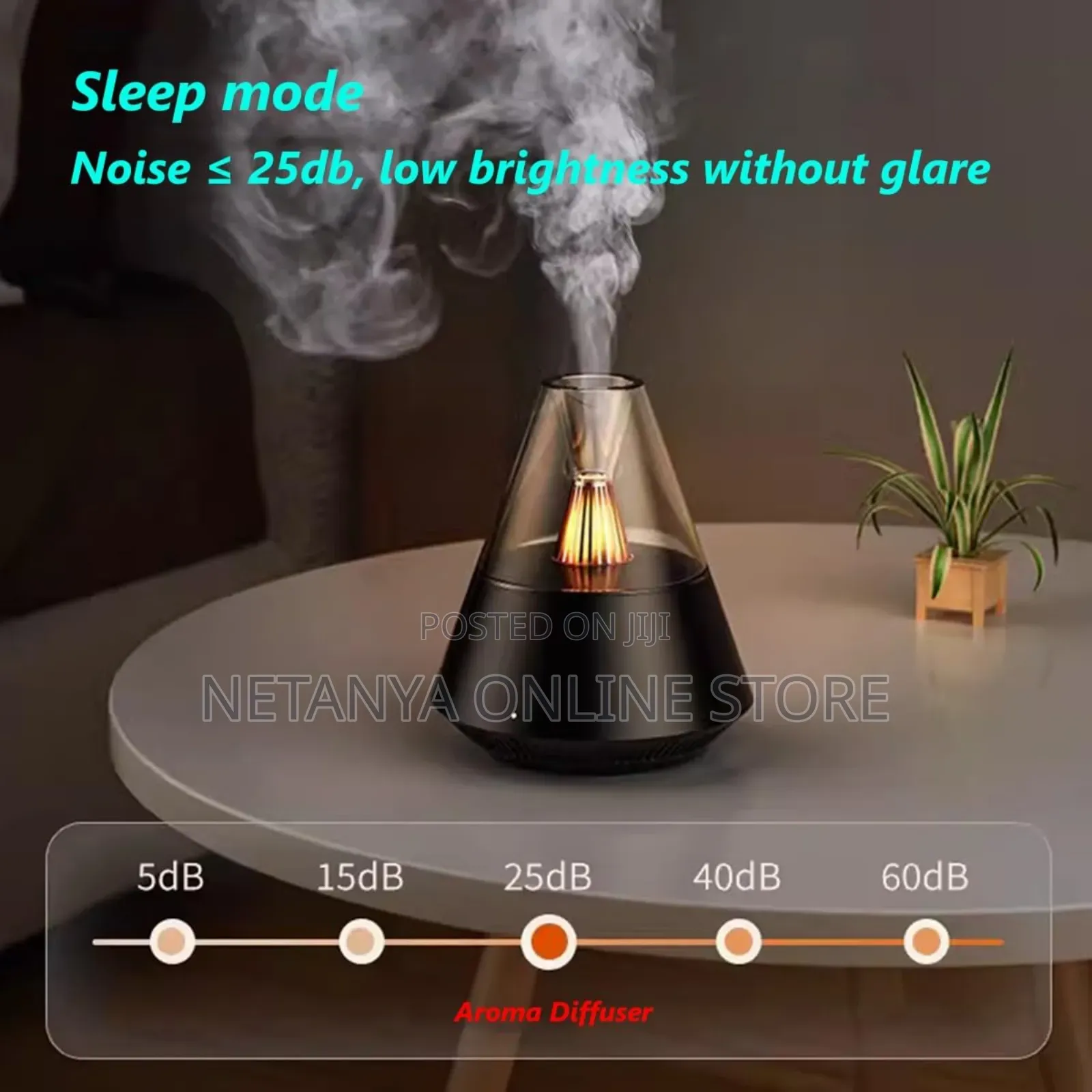 Ultrasonic Realistic Flame Aroma Humidifier