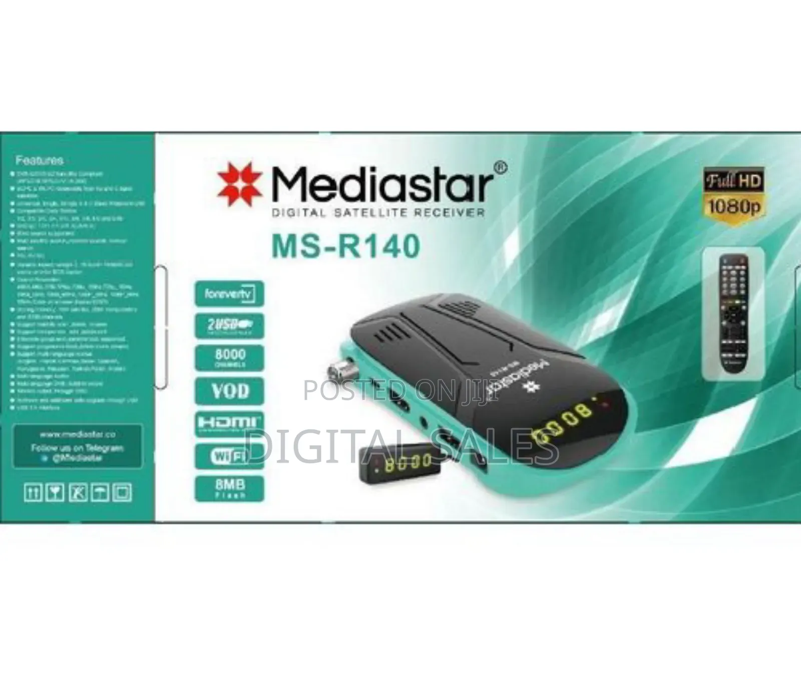 Mediastar Ms-R140 Forever Tv Digital Satellite Receiver Hd-
