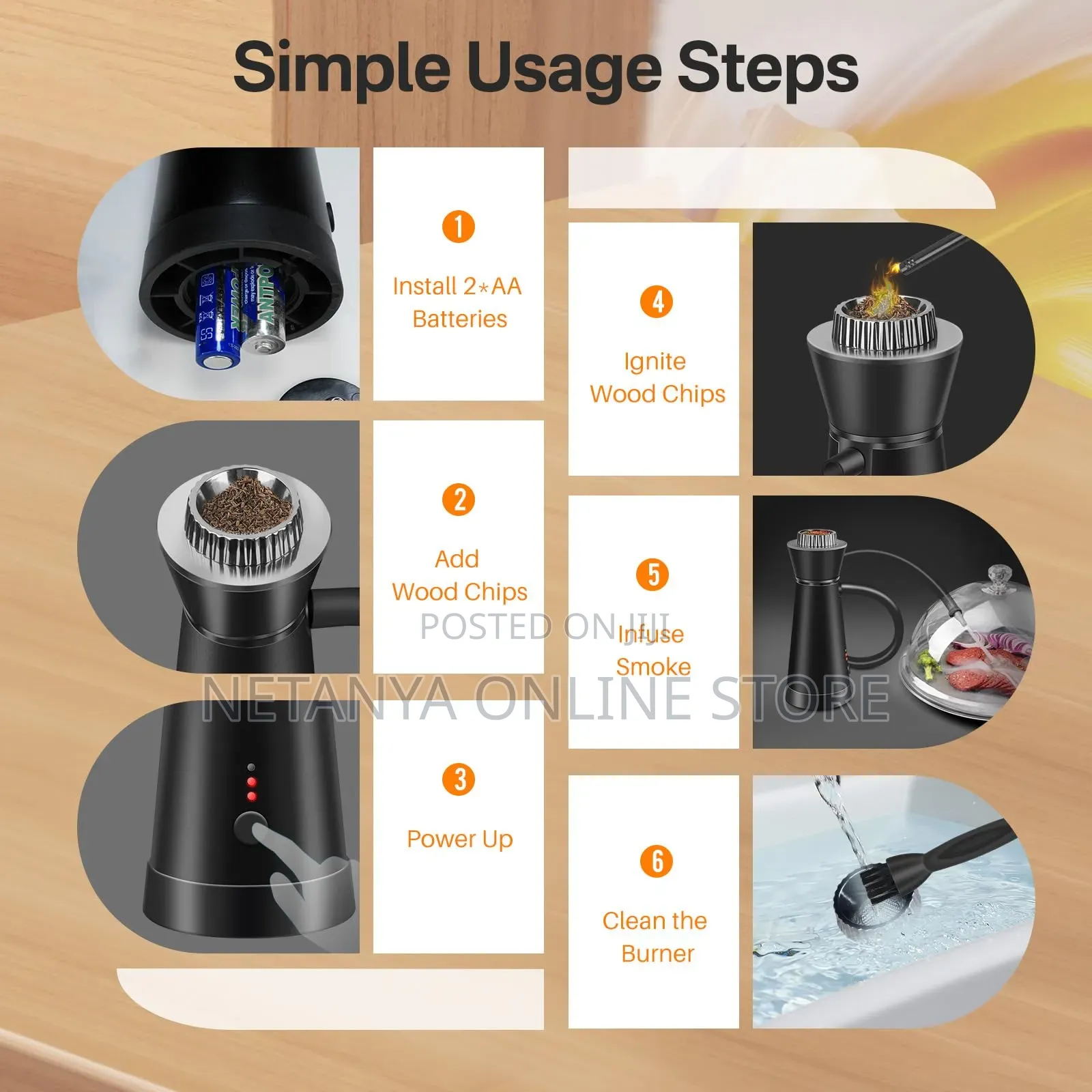 Portable Food Smoke Infuser Set