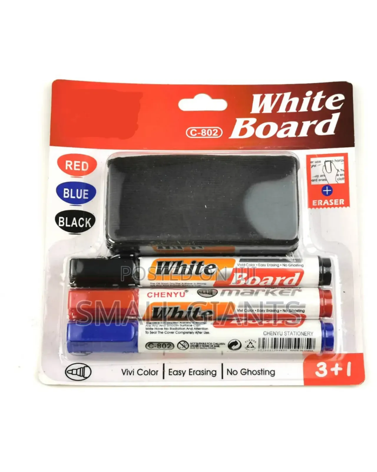 Ms Whiteboard Set of a Duster and 3 Markers Value Pack