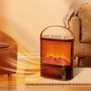 Retro Wood Grain Simulation Flame Fireplace