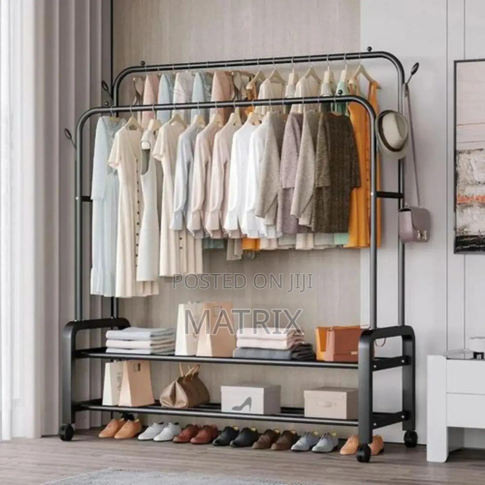 Carbon Steel Double Drying Rail Balcony Hanging Clothes