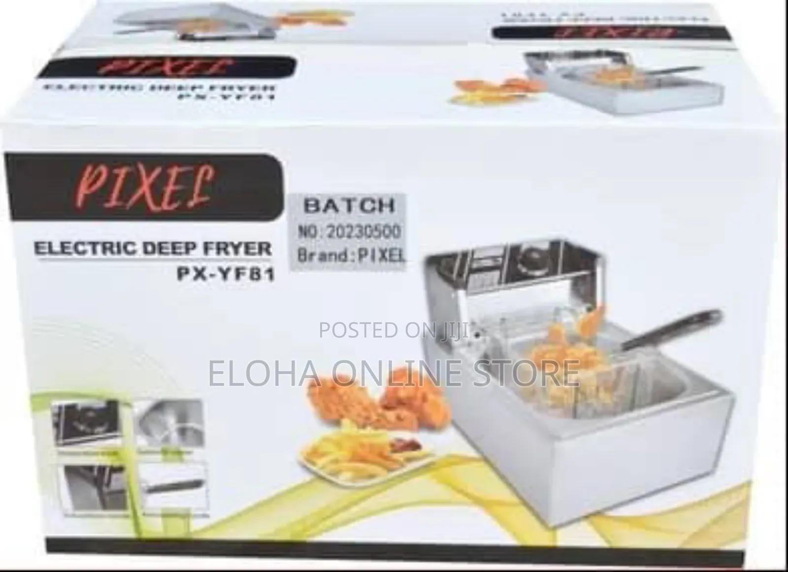 Pixel 6 Litres Commercial Deep Fryer Stainless Steel Silver