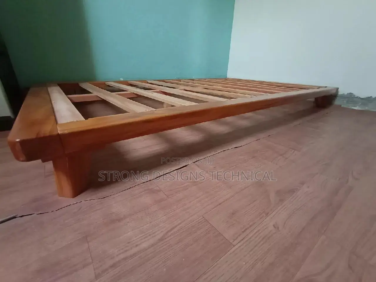 4 by 6 Ft Low Wooden Bed. ( 17 Cm Off the Floor)