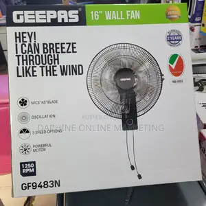 Geepas Wall Fan, Electric Wall Fan Geepas