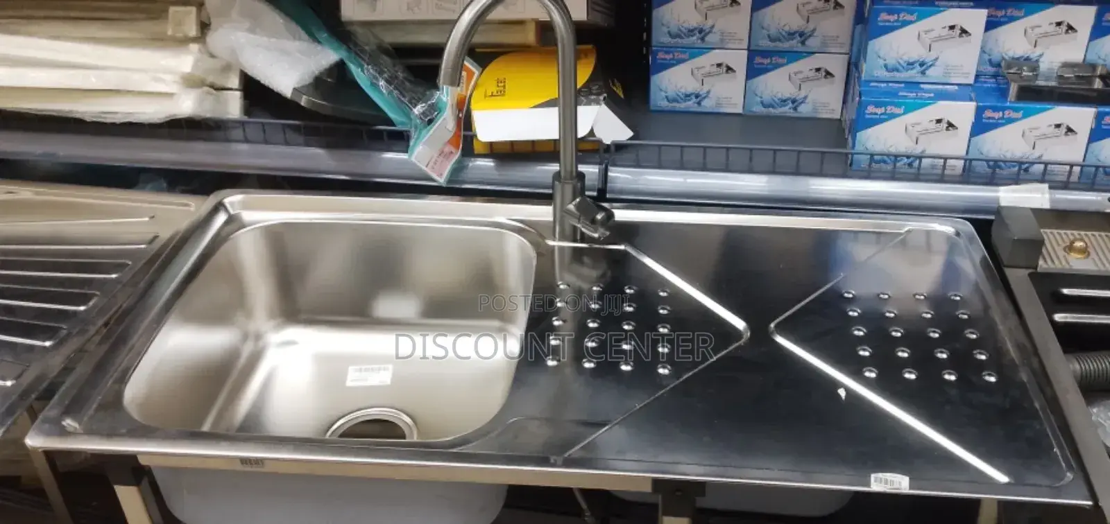 Single Sink Plus Tap and Single Tray