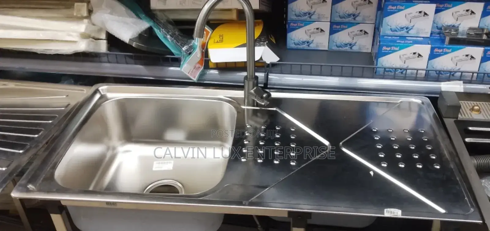 Single Sink Plus Tap and Single Tray