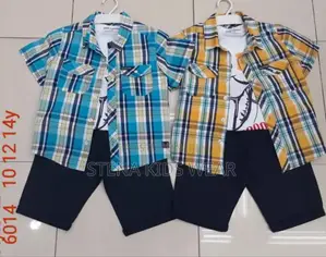 Photo - Boys Clothing Set Short Tshirt and Shirt